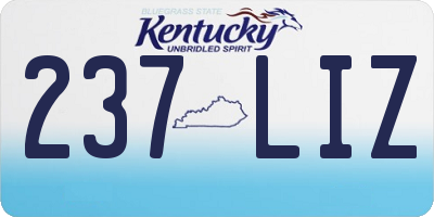 KY license plate 237LIZ