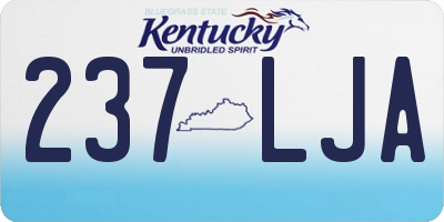 KY license plate 237LJA