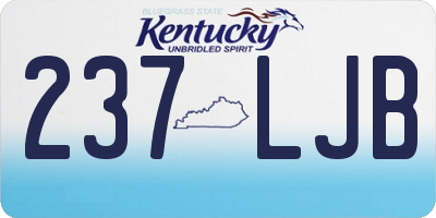 KY license plate 237LJB