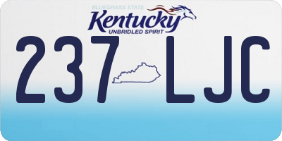 KY license plate 237LJC