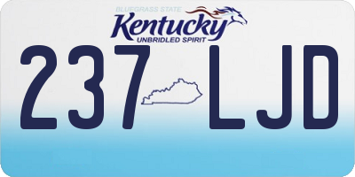 KY license plate 237LJD