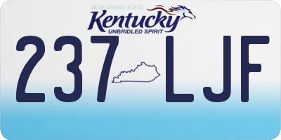 KY license plate 237LJF