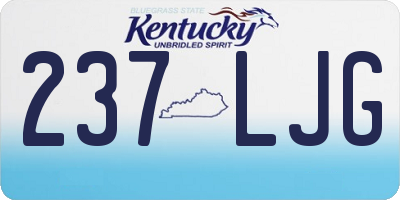 KY license plate 237LJG