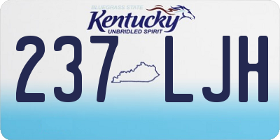 KY license plate 237LJH