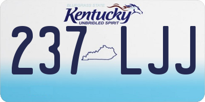 KY license plate 237LJJ