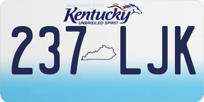 KY license plate 237LJK