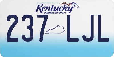 KY license plate 237LJL