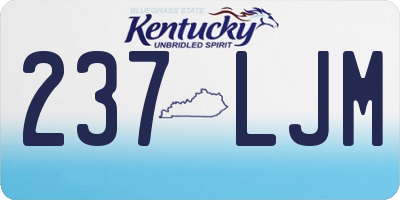 KY license plate 237LJM