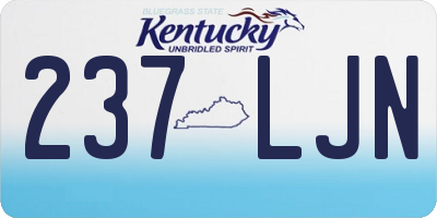 KY license plate 237LJN