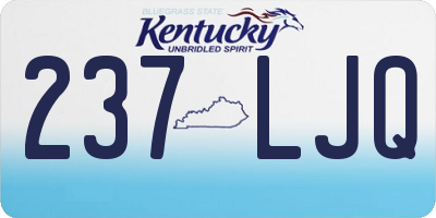KY license plate 237LJQ
