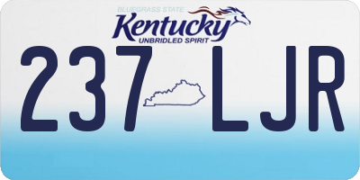KY license plate 237LJR