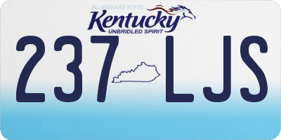 KY license plate 237LJS
