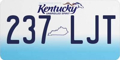 KY license plate 237LJT