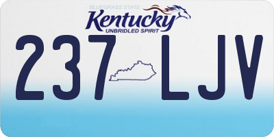 KY license plate 237LJV