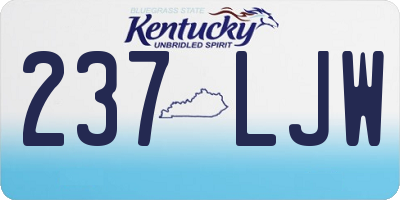 KY license plate 237LJW