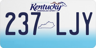 KY license plate 237LJY