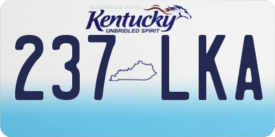 KY license plate 237LKA