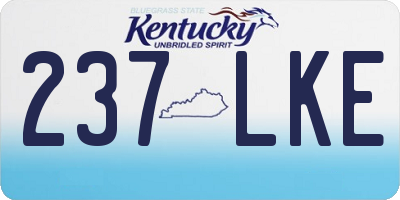KY license plate 237LKE