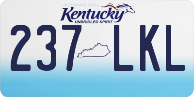 KY license plate 237LKL