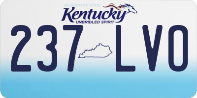 KY license plate 237LVO
