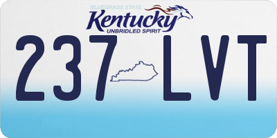 KY license plate 237LVT