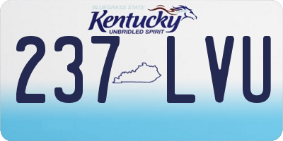 KY license plate 237LVU