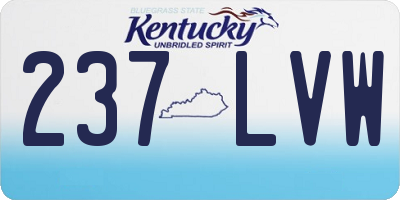KY license plate 237LVW