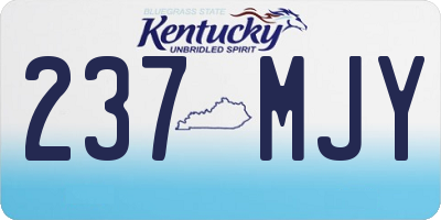 KY license plate 237MJY