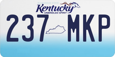 KY license plate 237MKP