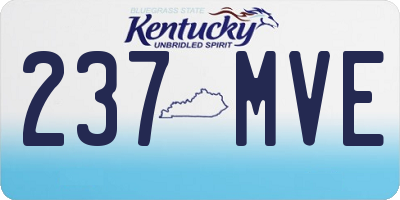 KY license plate 237MVE