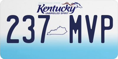 KY license plate 237MVP