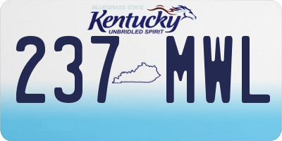 KY license plate 237MWL