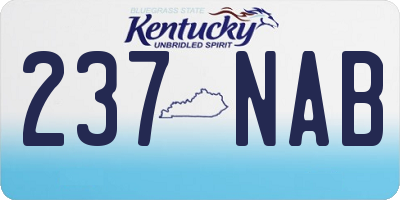 KY license plate 237NAB