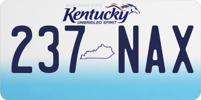 KY license plate 237NAX