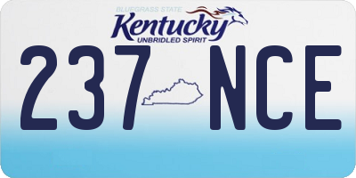 KY license plate 237NCE