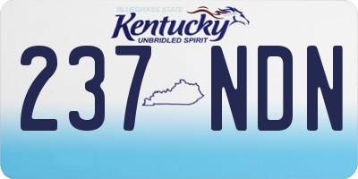 KY license plate 237NDN