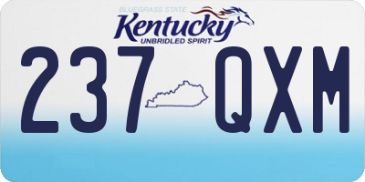 KY license plate 237QXM