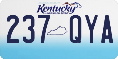 KY license plate 237QYA
