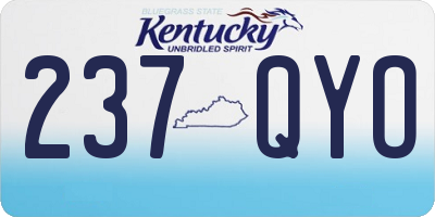 KY license plate 237QYO