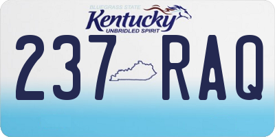 KY license plate 237RAQ