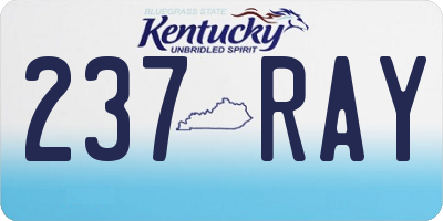 KY license plate 237RAY