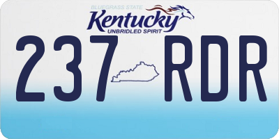 KY license plate 237RDR