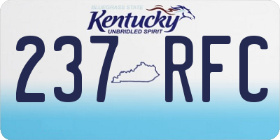 KY license plate 237RFC