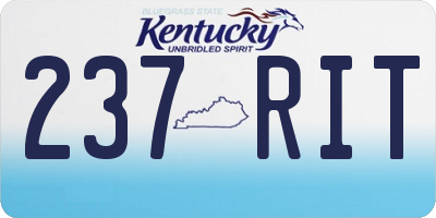 KY license plate 237RIT