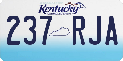 KY license plate 237RJA
