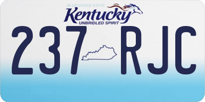 KY license plate 237RJC