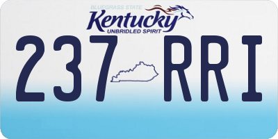 KY license plate 237RRI