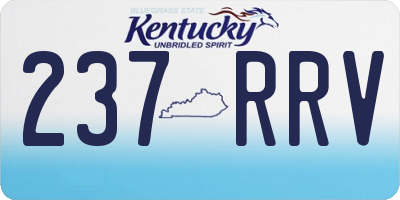 KY license plate 237RRV