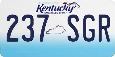 KY license plate 237SGR