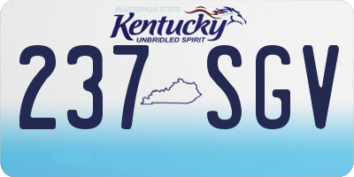 KY license plate 237SGV